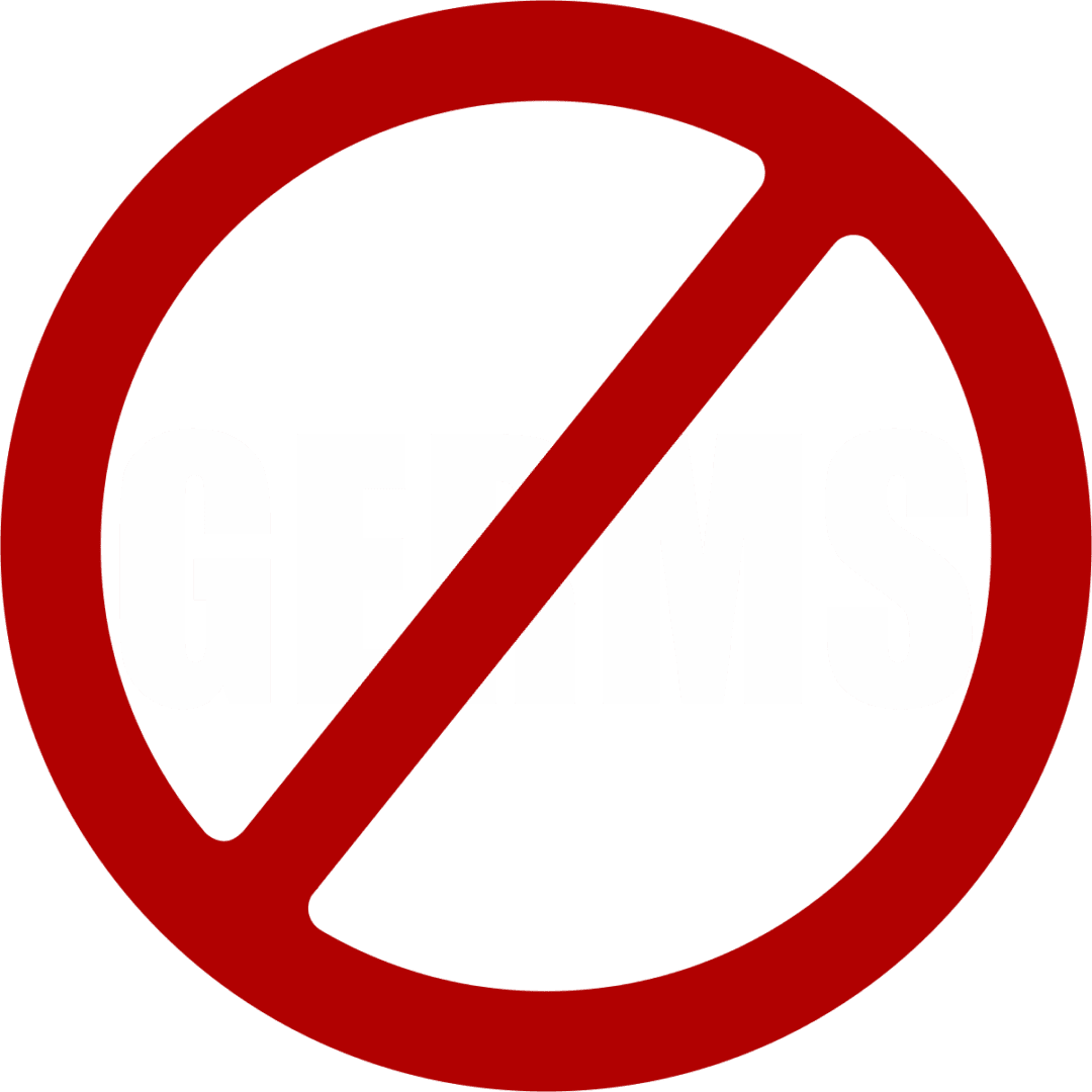 No germs sign with red circle.